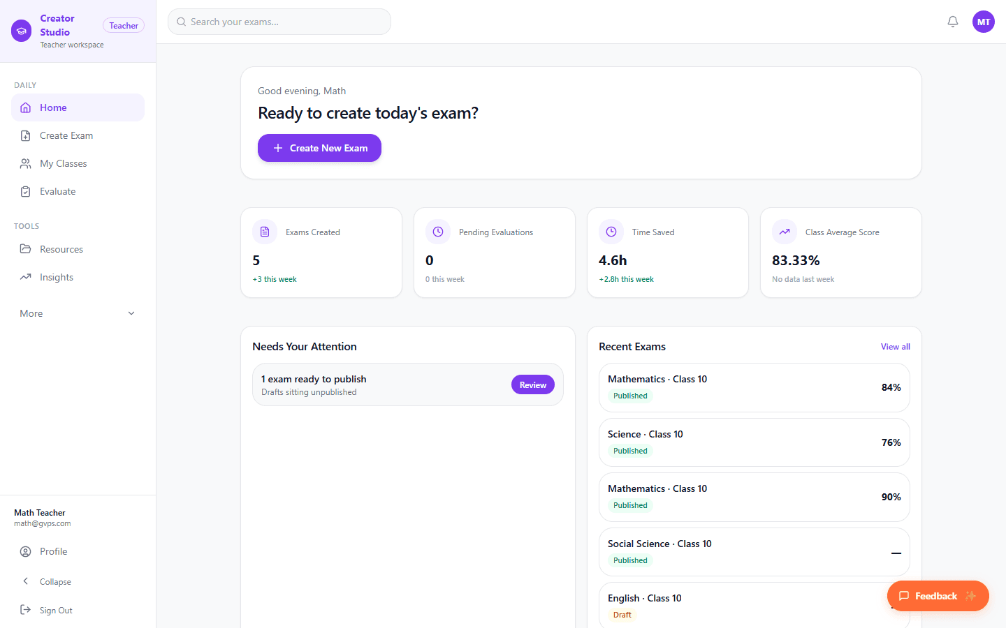 Adhyay Teacher Dashboard